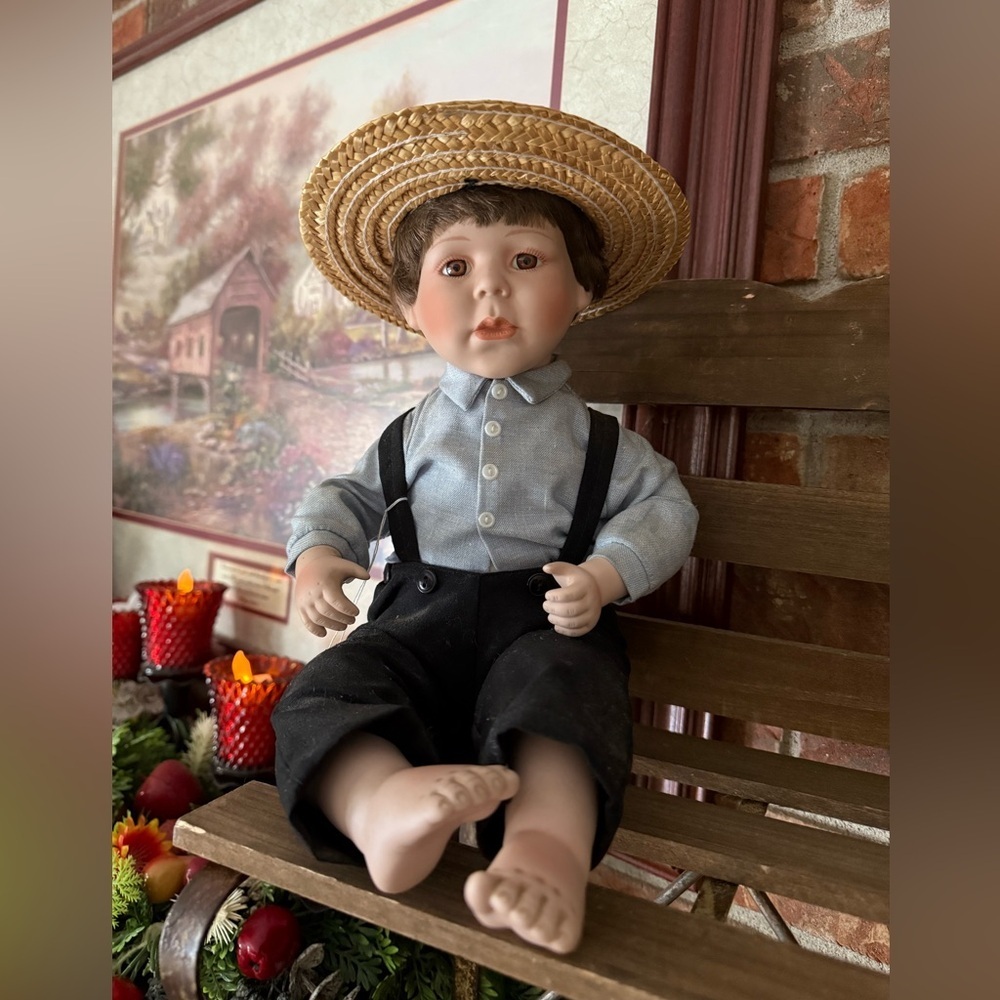 ❤️ 1992 Amish Blessings Porcelain Doll Julie Good Kruger Edwin M